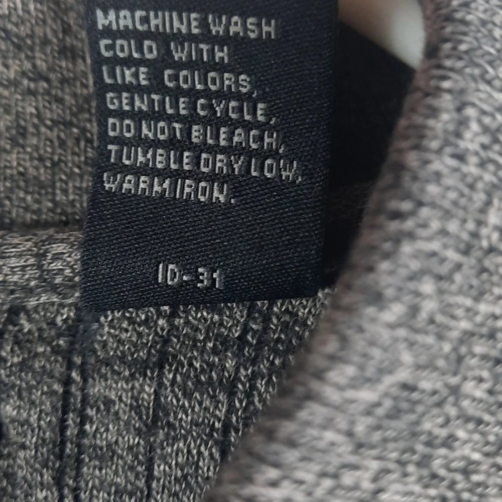 Pierre Cardin Mens Sweater Polo Shirt Medium Gray Long Sleeve